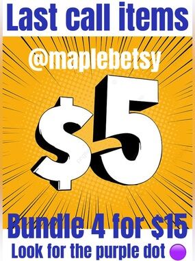 🟣 $5 firm if single or bundle 4/$15